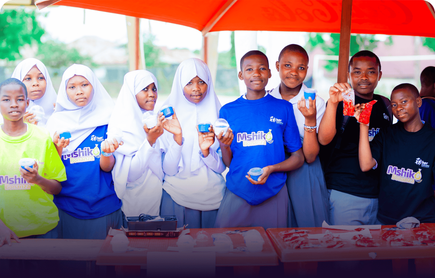 Her Initiative participants displaying products